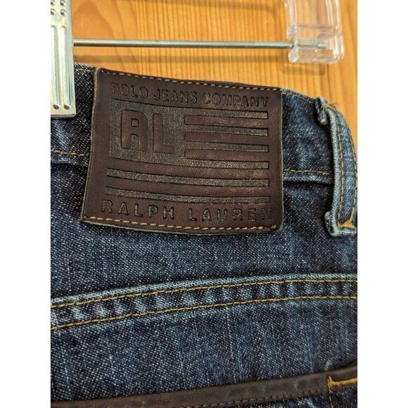 Polo Ralph Lauren Women's Bootcut Jeans Leather Trim Size 4 - Picture 8 of 14
